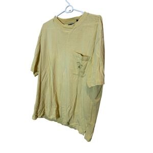 Dickie Walker Shirt Mens Large Yellow Sailboat Graphic Pocket Nautical T-Shirt